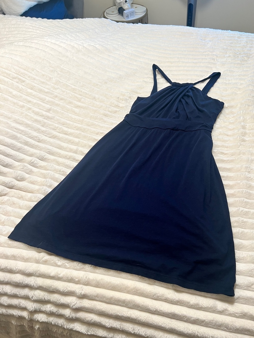 Velvet brand cotton Women’s Navy Blue Sleeveless A-Line Dress 93% cotton